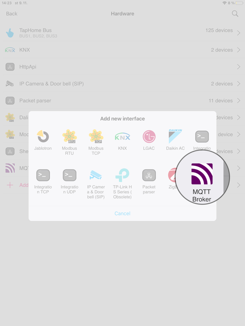 MQTT Broker Configuration - Settings