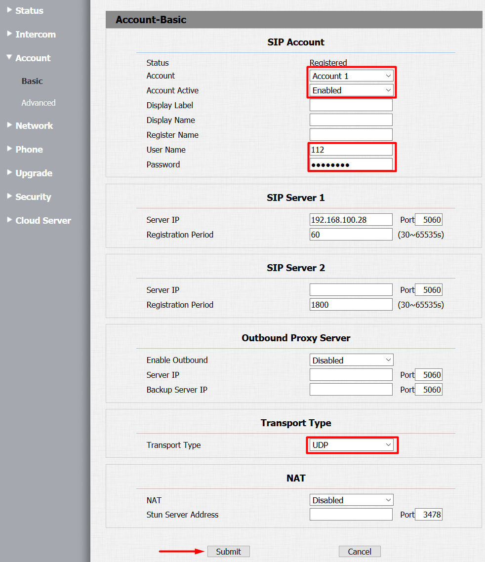 Account basic settings