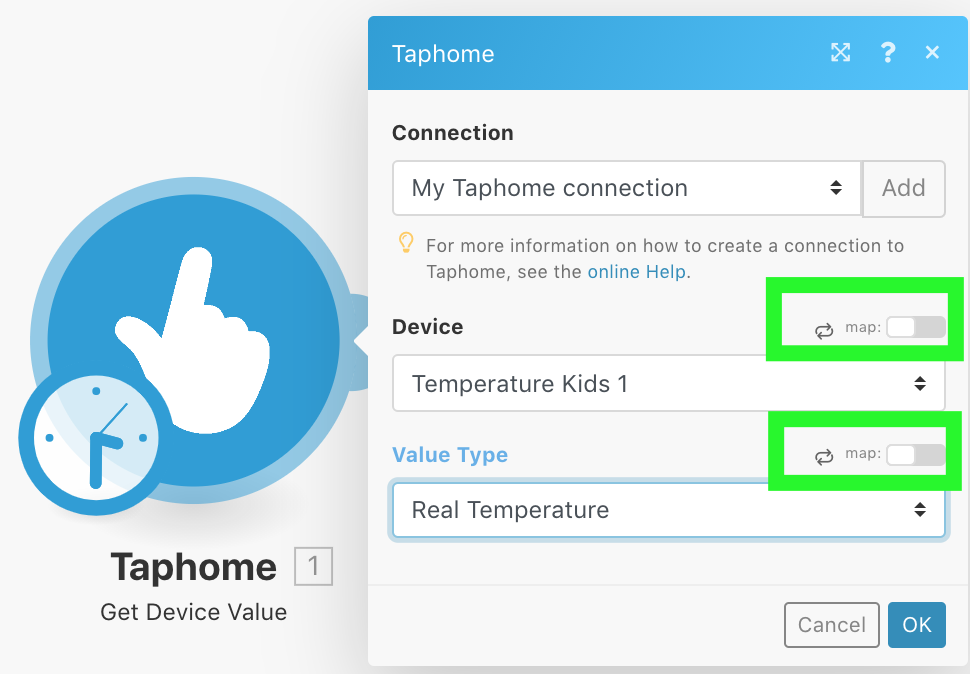 Disable map checkbox