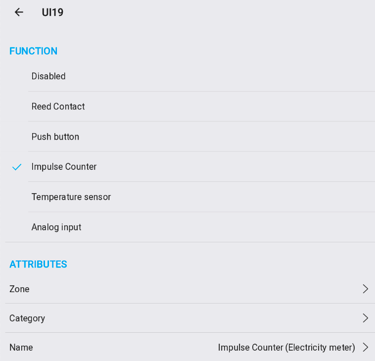 Digital input configuration