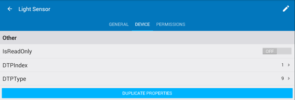 Device parameters configuration