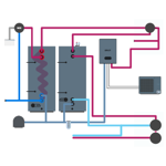 Heat pump hydraulics - dark