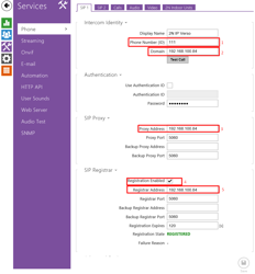2N SIP Basic Settings