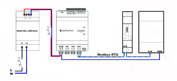 Modbus RTU wiring diagram